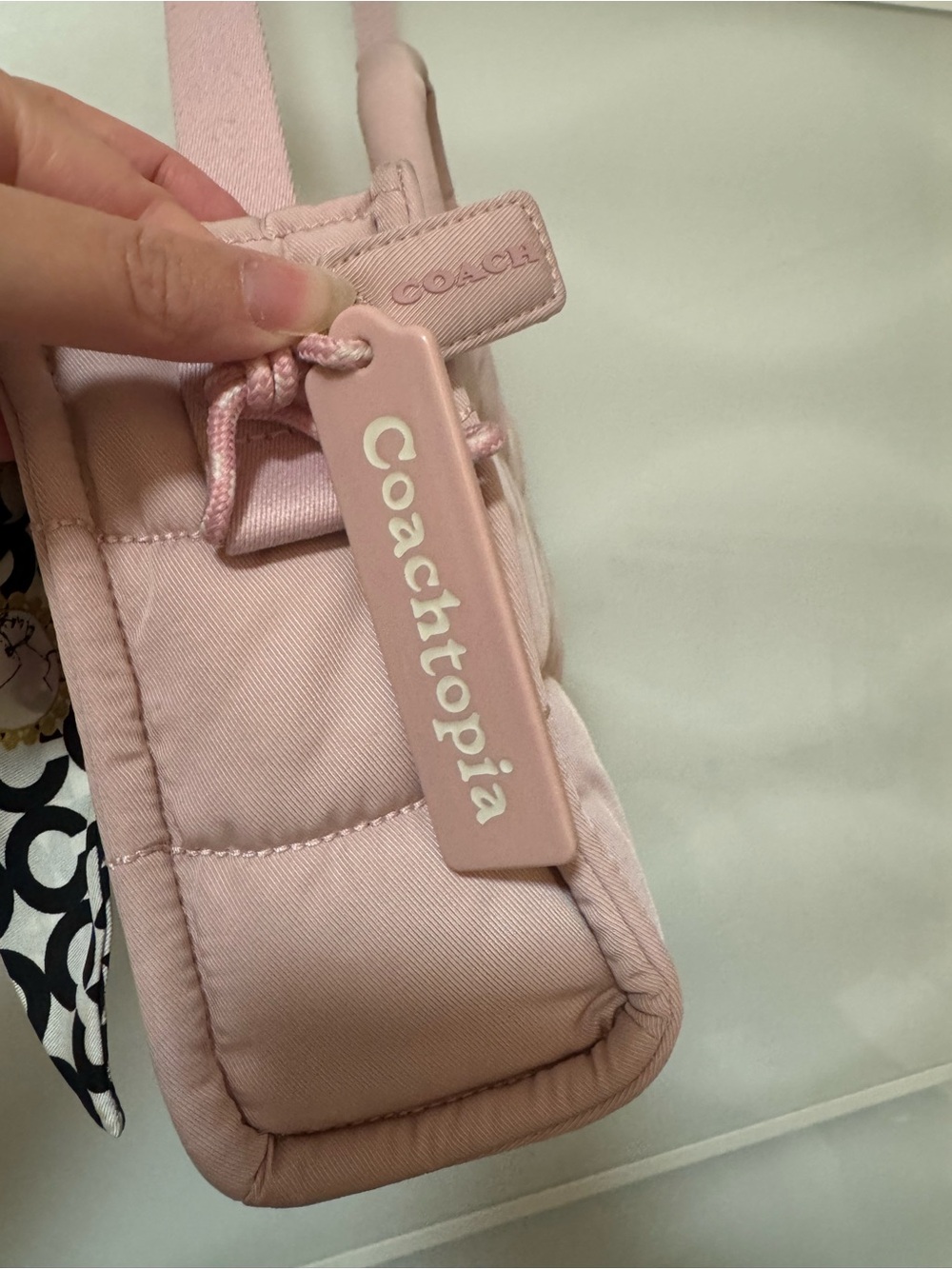 Coach coachtopia mini loop pink puffer puffy tote bag purse crossbody eco recycl - Picture 6 of 16